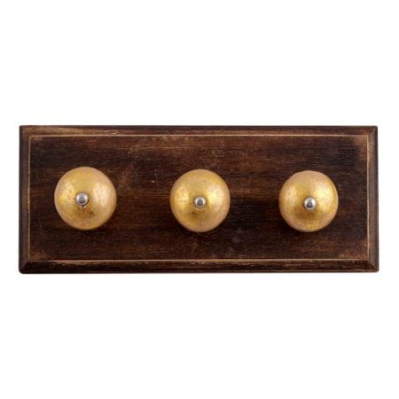 Golden Solid Ceramic Wooden Hooks